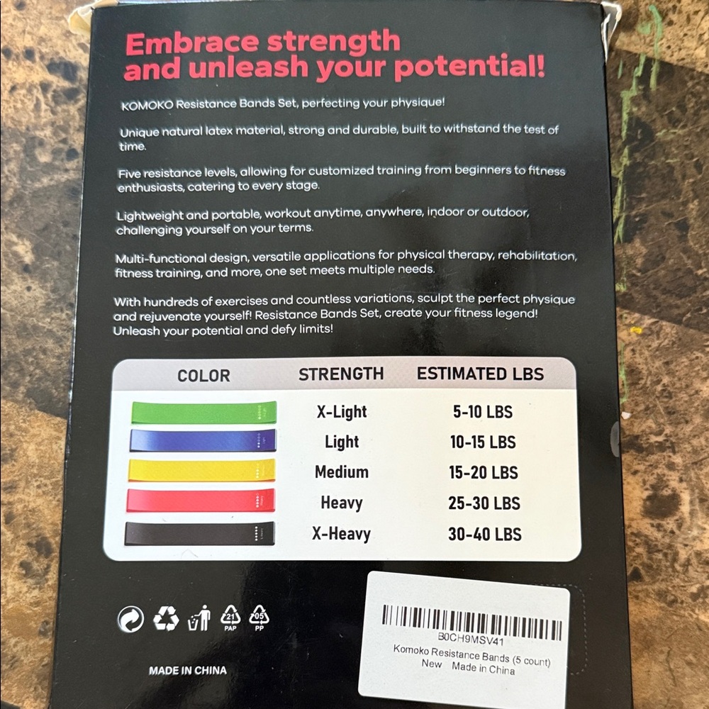 Resistance Bands Set - Multicolor - Picture 2 of 3